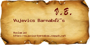 Vujevics Barnabás névjegykártya